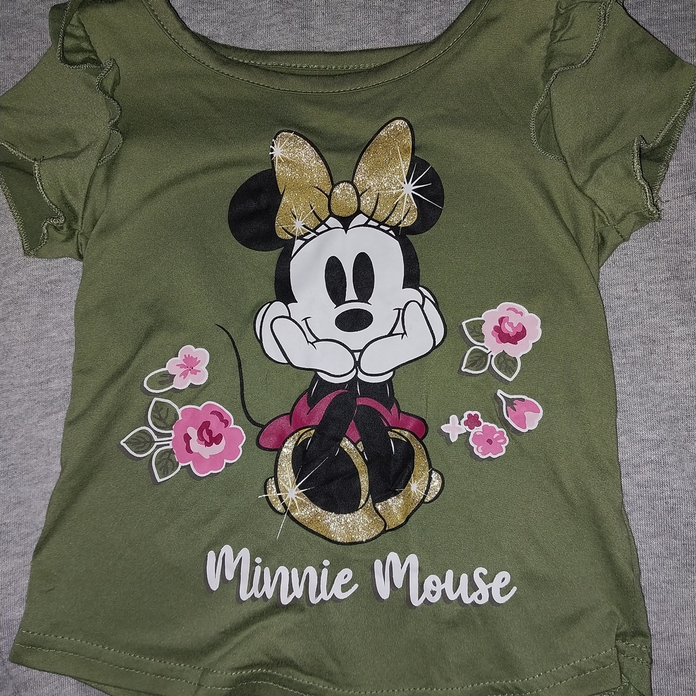 Minnie Mouse Kids Green T-Shirt